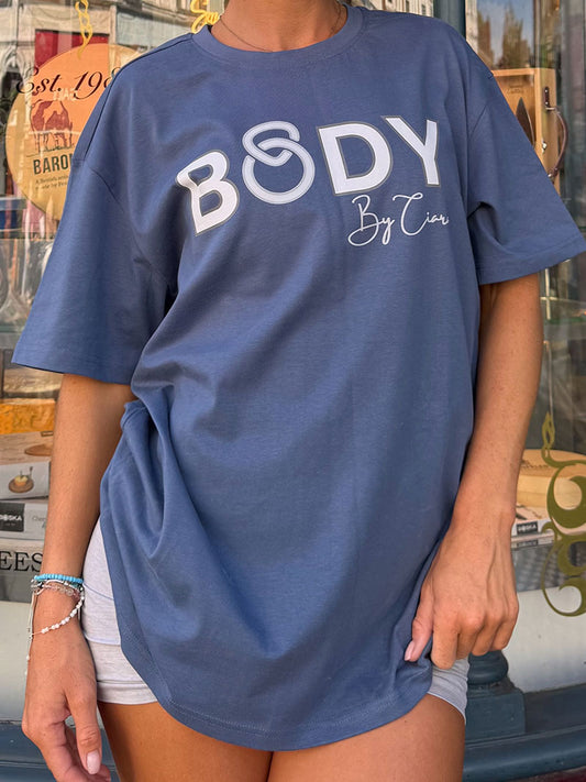 BODY BY CIARA Training T-shirt - Vintage Blue